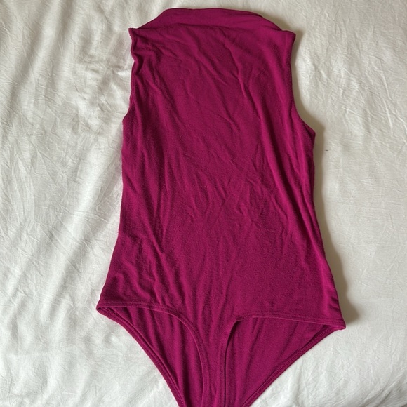 High Neck Pink Bodysuit - Picture 2 of 3